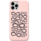 Infinite Possibilities infinity repeat pattern engraved pastel silicone phone cover in Blush Pink