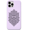 Sacred Lotus Jagannath engraved pastel silicone phone cover in Lavender