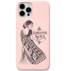 Sambalpuri Soul engraved pastel silicone phone cover in Blush Pink