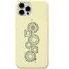 Find Your Balance minimal geometric stack engraved pastel silicone phone cover in Lemon Yellow