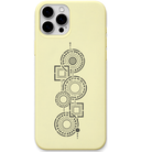 Find Your Balance minimal geometric stack engraved pastel silicone phone cover in Lemon Yellow