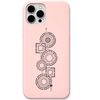 Find Your Balance minimal geometric stack engraved pastel silicone phone cover in Blush Pink