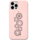 Find Your Balance minimal geometric stack engraved pastel silicone phone cover in Blush Pink