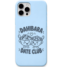 Dahibara Date Club engraved pastel silicone phone cover in Sky Blue