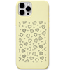 Cozy Stitched Hearts stitched heart pattern engraved pastel silicone phone cover in Lemon Yellow