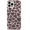All Hearts engraved silicone phone cover in Blush Pink