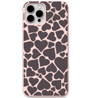 All Hearts engraved silicone phone cover in Blush Pink