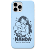 Nanda Little Joys Club engraved pastel silicone phone cover in Sky Blue