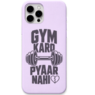Gym Karo Pyaar Nahi gym lover meme engraved silicone phone cover in Lavender