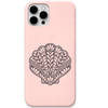 Ocean Keepsake Shell ornamental seashell engraved pastel silicone phone cover in Blush Pink