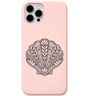 Ocean Keepsake Shell ornamental seashell engraved pastel silicone phone cover in Blush Pink