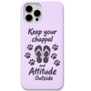Keep Your Chappal And Attitude Outside funny desi quote engraved silicone phone cover in Lavender
