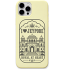 Jeypore Royal at Heart engraved pastel silicone phone cover in Lemon Yellow
