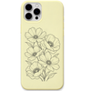 Beautifully Entangled layered floral bouquet engraved pastel silicone phone cover in Lemon Yellow