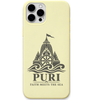 Puri Faith Meets the Sea engraved pastel silicone phone cover in Lemon Yellow