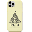 Puri Faith Meets the Sea engraved pastel silicone phone cover in Lemon Yellow