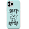 Diet Na Ho Payega funny food lover meme engraved silicone phone cover in Mint Green