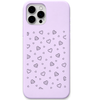 Airy Minimal Hearts minimal heart pattern engraved pastel silicone phone cover in Lavender