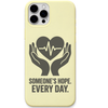 Someone’s Hope Every Day engraved silicone phone cover in Lemon Yellow