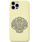 Ocean Keepsake Shell ornamental seashell engraved pastel silicone phone cover in Lemon Yellow