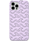 Coastal Calm engraved silicone phone cover in Lavender