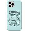 Chhena Poda Baked With Love engraved pastel silicone phone cover in Mint Green