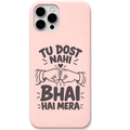 Tu Dost Nahi Bhai Hai Mera Fist Bump – Engraved Pastel Silicone Phone Cover