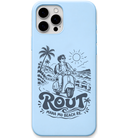 Rout Weekend Escape engraved pastel silicone phone cover in Sky Blue