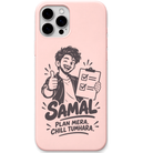 Samal Plan Mera Chill Tumhara engraved pastel silicone phone cover in Blush Pink