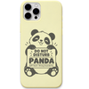 Panda Do Not Disturb engraved pastel silicone phone cover in Lemon Yellow
