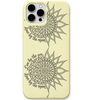Sun Moon Balance engraved silicone phone cover in Lemon Yellow