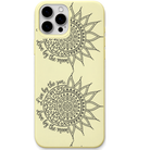 Sun Moon Balance engraved silicone phone cover in Lemon Yellow