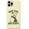 Fluffy Obviously Panda funny fluffy panda quote engraved pastel silicone phone cover in Lemon Yellow