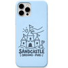 Sandcastle Dreams Puri engraved pastel silicone phone cover in Sky Blue