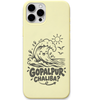 Gopalpur Chaliba engraved pastel silicone phone cover in Lemon Yellow
