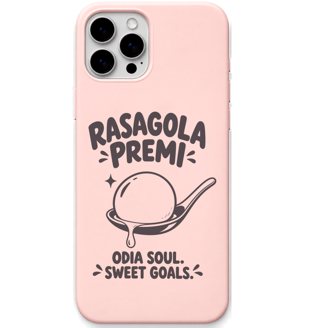 Rasagola Premi engraved pastel silicone phone cover in Blush Pink