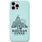 Bhubaneswar Temple City Soul engraved pastel silicone phone cover in Mint Green