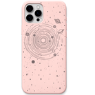 Orbit Dreams engraved silicone phone cover in Blush Pink