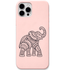 Gentle Giant Elephant ornamental elephant engraved pastel silicone phone cover in Blush Pink