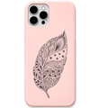 Free Spirit Feather – Engraved Pastel Silicone Phone Cover