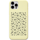 Little Motifs Big Roots Pattachitra engraved pastel silicone phone cover in Lemon Yellow