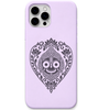 Heart Full of Jagannath engraved pastel silicone phone cover in Lavender