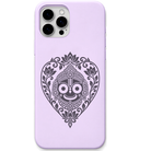 Heart Full of Jagannath engraved pastel silicone phone cover in Lavender