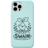 Swain Rooted And Growing engraved pastel silicone phone cover in Mint Green