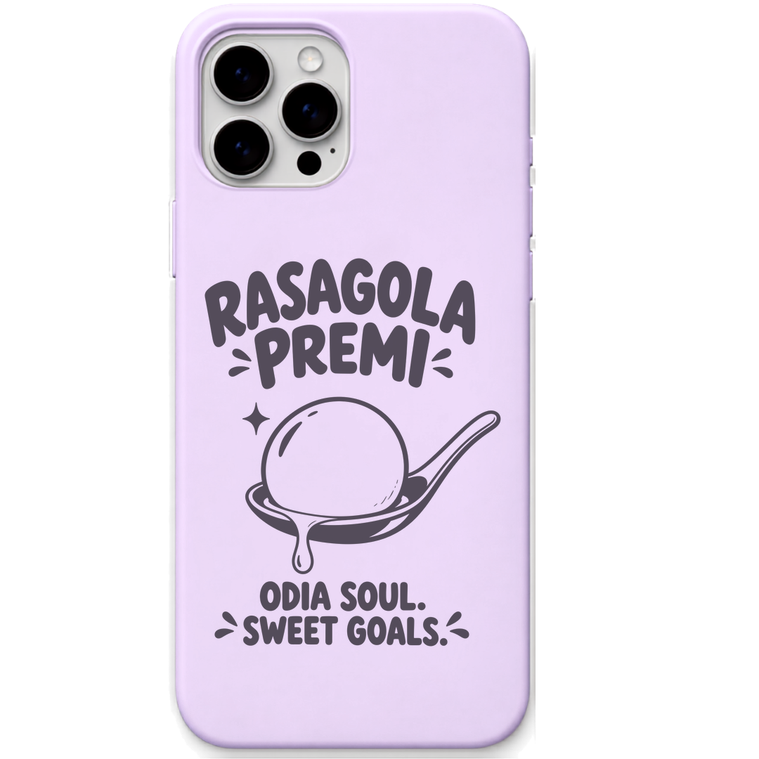 Rasagola Premi engraved pastel silicone phone cover in Lavender