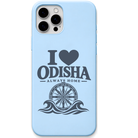 I Love Odisha Always Home engraved pastel silicone phone cover in Sky Blue