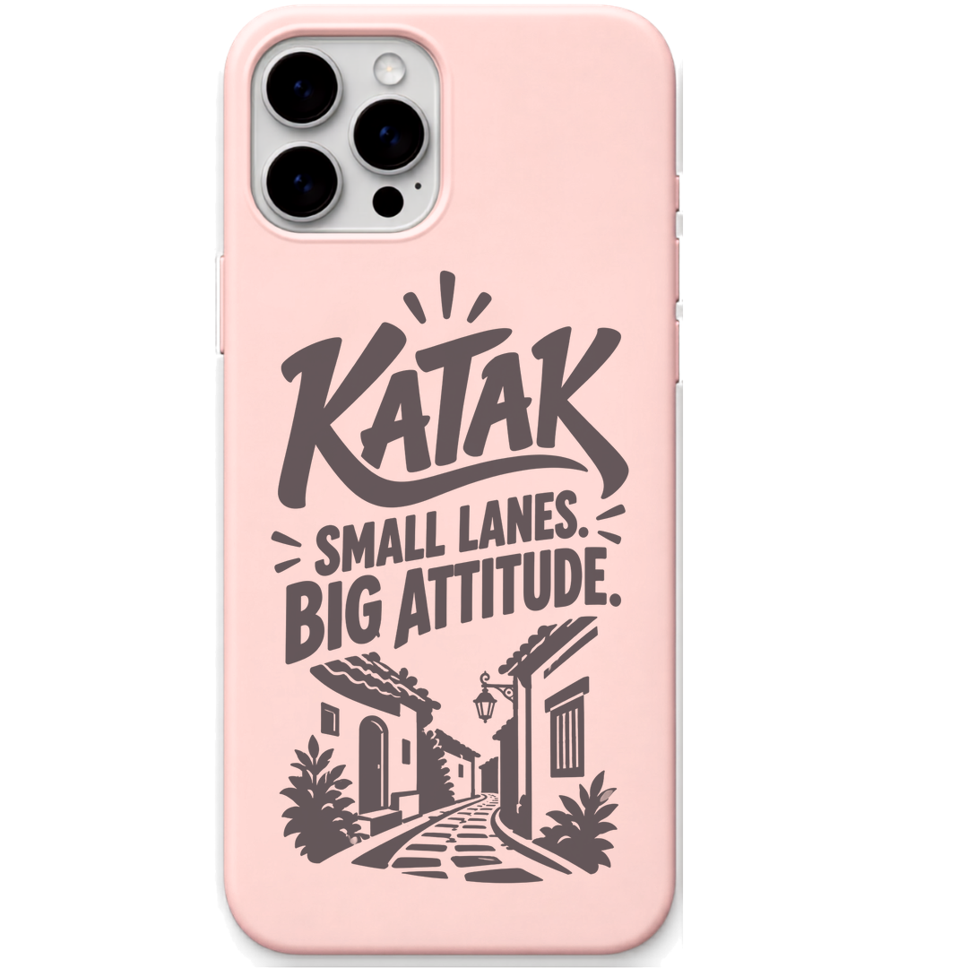 Katak Small Lanes Big Attitude engraved pastel silicone phone cover in Blush Pink