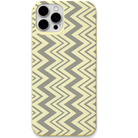 Zigzag Energy engraved silicone phone cover in Lemon Yellow