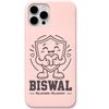 Biswal My People My Power engraved pastel silicone phone cover in Blush Pink