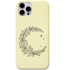 Moonlit Botanicals botanical crescent moon engraved pastel silicone phone cover in Lemon Yellow